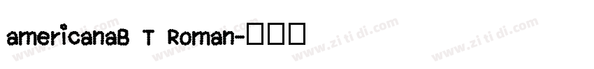 americanaB T Roman字体转换